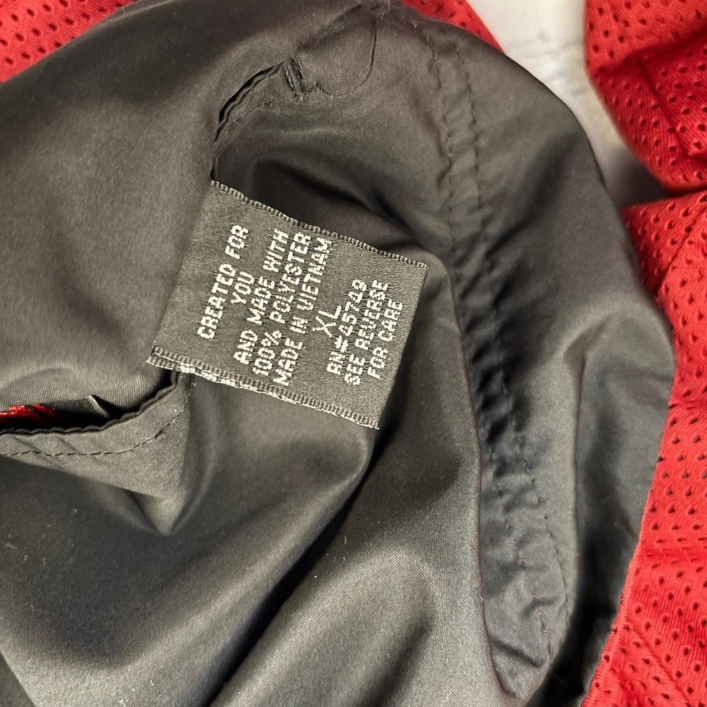 VTG Windbreaker Track Suit Top Womens XL Red Black Reversible Full Zip - Picture 5 of 7